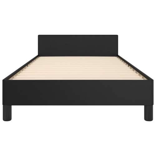 Okvir za krevet s uzglavljem crni 80 x 200 cm od umjetne kože - Crna 80 x 200 cm gumbi Cijena