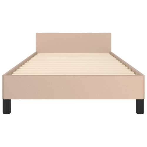 Okvir za krevet s uzglavljem cappuccino 80x200 cm umjetna koža - Boja cappuccina 80 x 200 cm gumbi Cijena