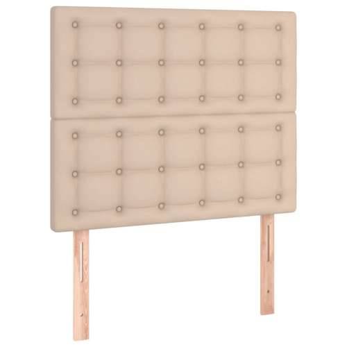 Okvir za krevet s uzglavljem cappuccino 80x200 cm umjetna koža - Boja cappuccina 80 x 200 cm gumbi Cijena
