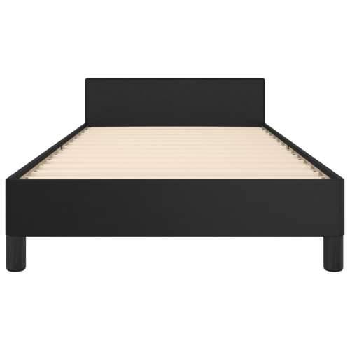 Okvir za krevet s uzglavljem crni 90x200 cm od umjetne kože - Crna 90 x 200 cm gumbi Cijena