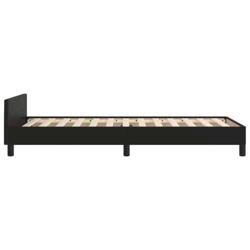 Okvir za krevet s uzglavljem crni 90x200 cm od umjetne kože - Crna 90 x 200 cm gumbi Cijena