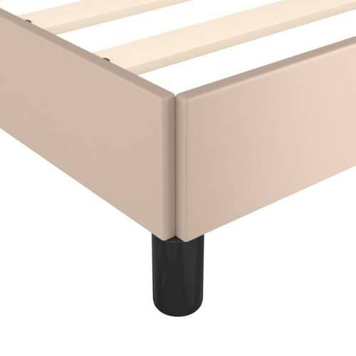 Okvir za krevet s uzglavljem cappuccino 90x200 cm umjetna koža - Boja cappuccina 90 x 200 cm gumbi Cijena