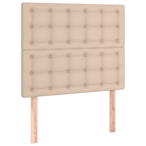Okvir za krevet s uzglavljem cappuccino 90x200 cm umjetna koža - Boja cappuccina 90 x 200 cm gumbi Cijena