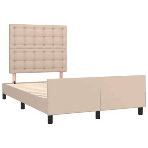 Okvir za krevet boja cappuccina 120x200 cm umjetna koža - Boja cappuccina 120 x 200 cm gumbi Cijena