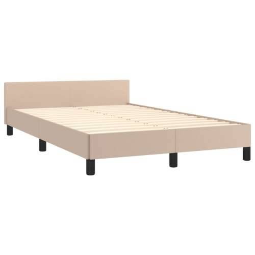 Okvir za krevet boja cappuccina 120x200 cm umjetna koža - Boja cappuccina 120 x 200 cm gumbi Cijena