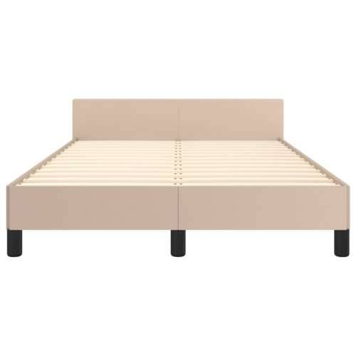 Okvir za krevet boja cappuccina 120x200 cm umjetna koža - Boja cappuccina 120 x 200 cm gumbi Cijena