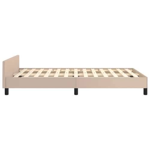 Okvir za krevet boja cappuccina 120x200 cm umjetna koža - Boja cappuccina 120 x 200 cm gumbi Cijena
