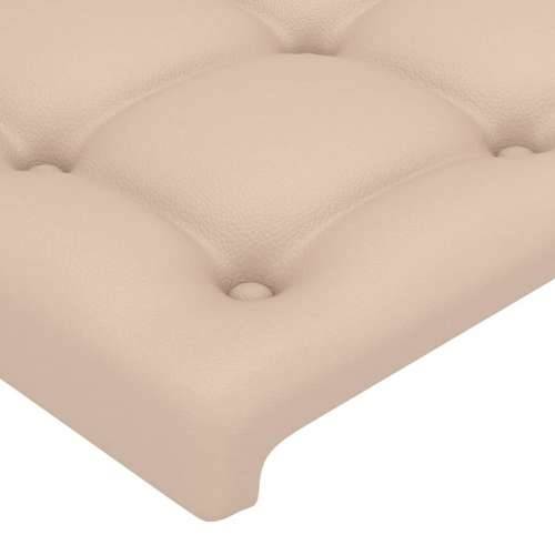 Okvir za krevet boja cappuccina 120x200 cm umjetna koža - Boja cappuccina 120 x 200 cm gumbi Cijena