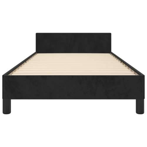 Okvir za krevet s uzglavljem crni 90x190 cm baršunasti - Crna 90 x 190 cm Blok s kvadratima Cijena