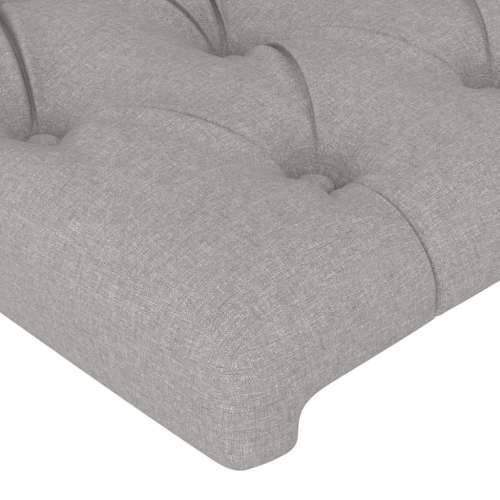 Uzglavlje s ušima svjetlosivo 203x16x78/88 cm od tkanine - Svjetlosiva 203 x 16 x 78/88 cm 1 Cijena