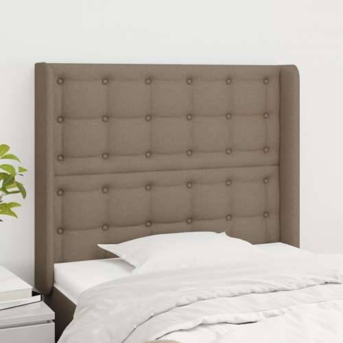 Uzglavlje s ušima smeđesivo 83x16x118/128 cm od tkanine - Sivo-smeđa 83 x 16 x 118/128 cm 1 Cijena