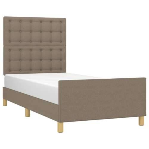 Okvir za krevet s uzglavljem smeđesivi 80x200 cm od tkanine - Sivo-smeđa 80 x 200 cm gumbi Cijena