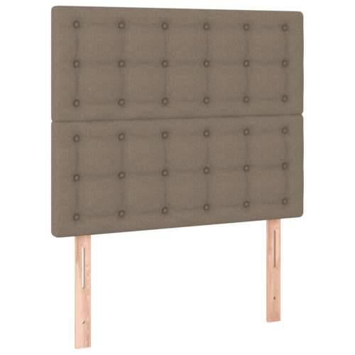 Okvir za krevet s uzglavljem smeđesivi 80x200 cm od tkanine - Sivo-smeđa 80 x 200 cm gumbi Cijena