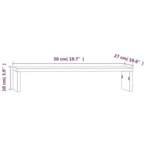 Stalak za monitor 50 x 27 x 10 cm od masivne borovine Prirodna 50 x 27 x 10 cm Cijena