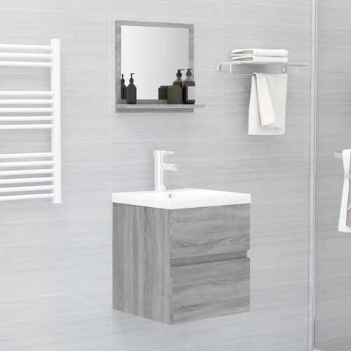 Kupaonsko ogledalo boja sivog hrasta 40 x 10,5x 37 cm drveno - Sivi hrast sonoma 40 x 10.5 x 37 cm 1 Cijena