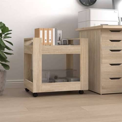 Kolica za radni stol boja hrasta 60x45x60 cm konstruirano drvo - sonoma hrast Cijena