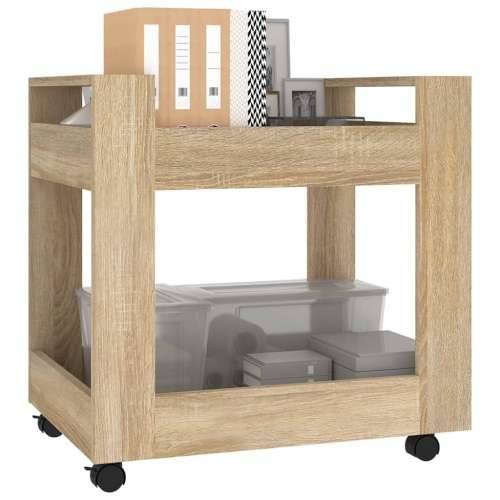 Kolica za radni stol boja hrasta 60x45x60 cm konstruirano drvo - sonoma hrast Cijena