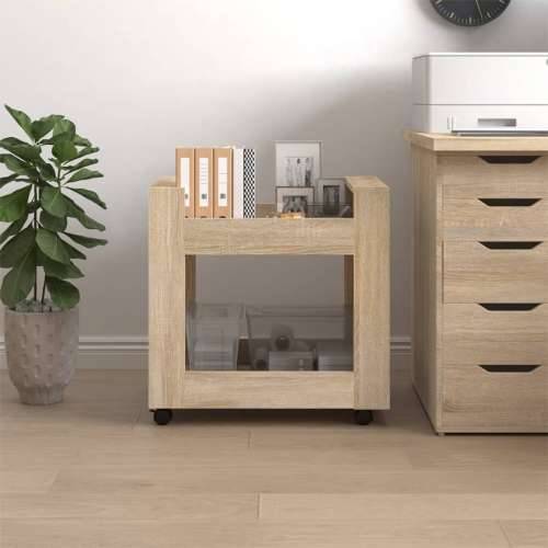 Kolica za radni stol boja hrasta 60x45x60 cm konstruirano drvo - sonoma hrast Cijena