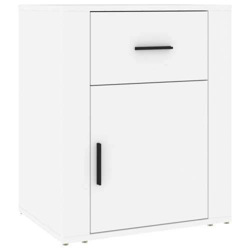 Noćni ormarić bijeli 50 x 36 x 60 cm od konstruiranog drva - Bijela 1 Cijena