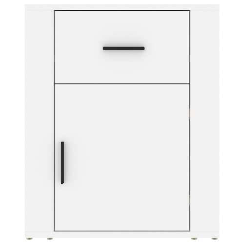 Noćni ormarić bijeli 50 x 36 x 60 cm od konstruiranog drva - Bijela 1 Cijena