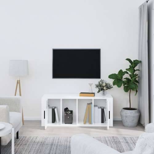 TV ormarić sjajni bijeli 100 x 35 x 40 cm od konstruiranog drva - Visoko sjajno bijela 1 Cijena