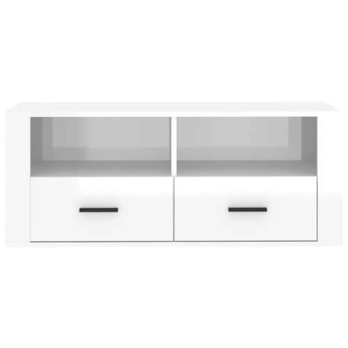 TV ormarić sjajni bijeli 100 x 35 x 40 cm od konstruiranog drva - Visoko sjajno bijela 1 Cijena