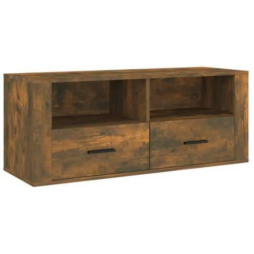 TV ormarić boja dimljenog hrasta 100x35x40 cm konstruirano drvo - Dimljeni hrast 1 Cijena
