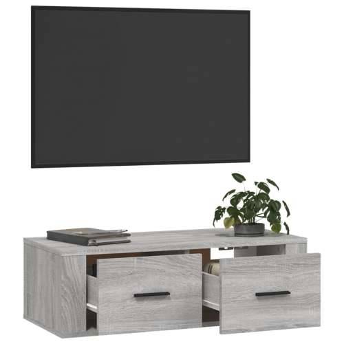 Viseći TV ormarić boja hrasta 80x36x25 cm od konstruiranog drva - Sivi hrast sonoma 1 Cijena