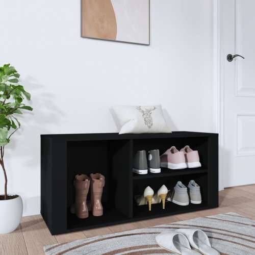 Ormarić za cipele crni 100 x 35 x 45 cm od konstruiranog drva - Crna 1 Cijena