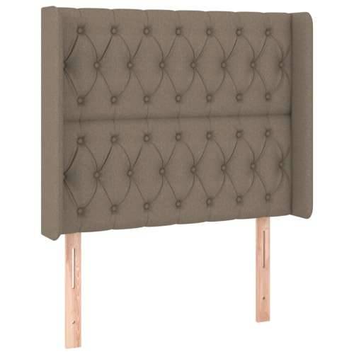 Uzglavlje s ušima smeđesivo 93x16x118/128 cm od tkanine - Sivo-smeđa 93 x 16 x 118/128 cm 1 Cijena