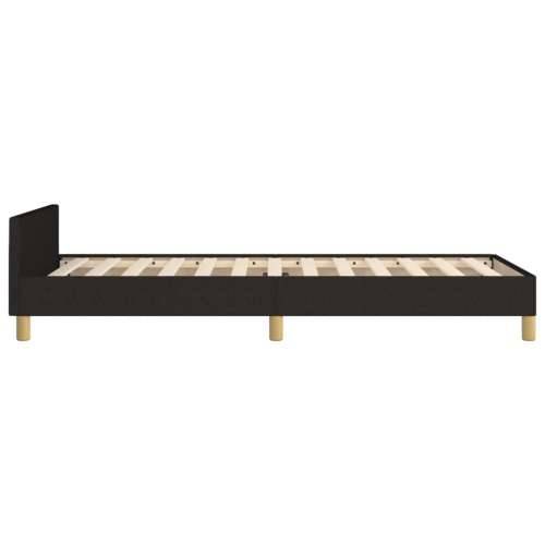 Okvir za krevet bez madraca crni 90x200cm od tkanine - Crna 90 x 200 cm Dizajn s gumbima Cijena
