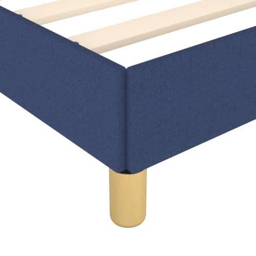 Okvir za krevet s uzglavljem plavi 200 x 200 cm od tkanine - Plava 200 x 200 cm Dizajn s gumbima Cijena