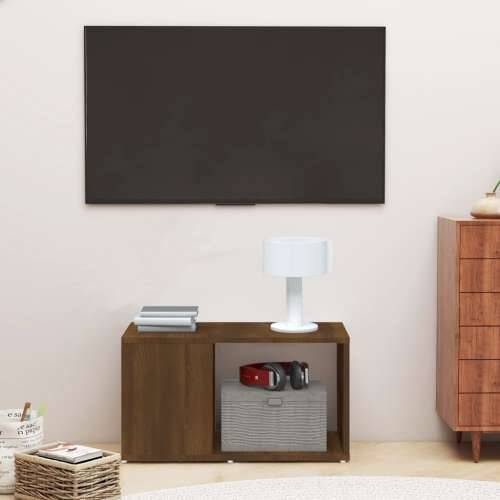 TV ormarić smeđa boja hrasta 60 x 24 x 32 cm konstruirano drvo - Smeđi hrast 1 60 x 24 x 32 cm Cijena