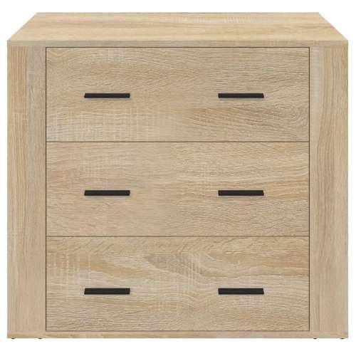 Komoda boja hrasta sonome 80 x 33 x 70 cm od konstruiranog drva - sonoma hrast 1 Cijena