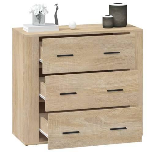 Komoda boja hrasta sonome 80 x 33 x 70 cm od konstruiranog drva - sonoma hrast 1 Cijena