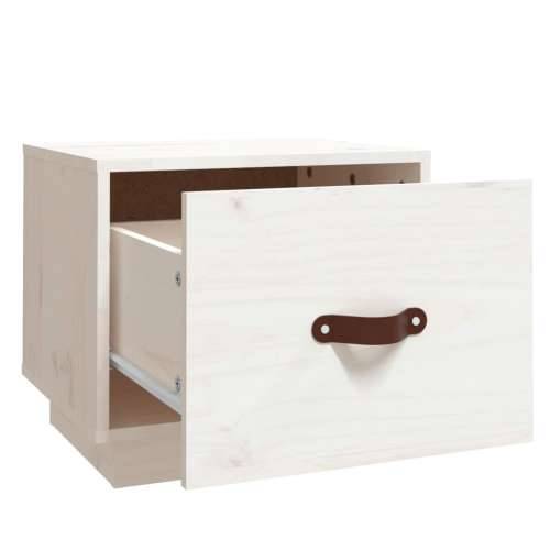 Noćni ormarići 2 kom bijeli 40 x 34 x 35 cm od masivne borovine - Bijela 2 Cijena