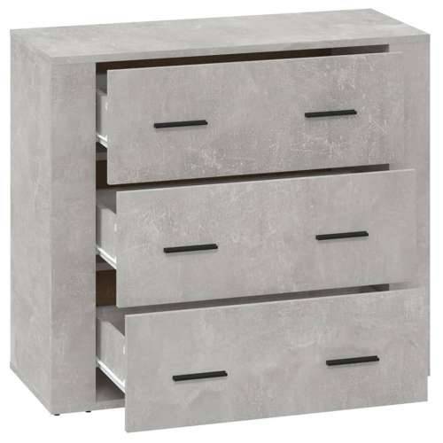 Komoda siva boja betona 80 x 33 x 70 cm od konstruiranog drva - Beton siva 1 Cijena