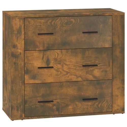 Komoda boja dimljenog hrasta 80x33x70 cm od konstruiranog drva - Dimljeni hrast 1 Cijena