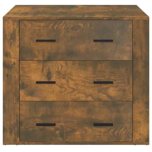 Komoda boja dimljenog hrasta 80x33x70 cm od konstruiranog drva - Dimljeni hrast 1 Cijena