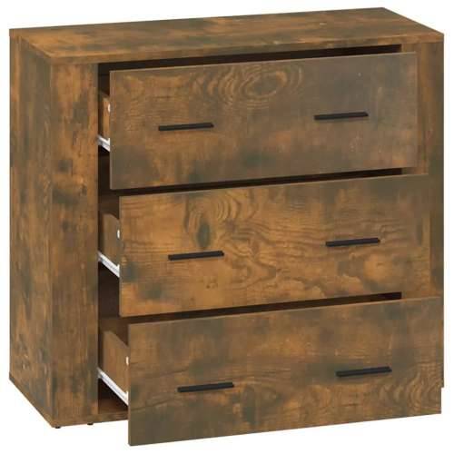 Komoda boja dimljenog hrasta 80x33x70 cm od konstruiranog drva - Dimljeni hrast 1 Cijena