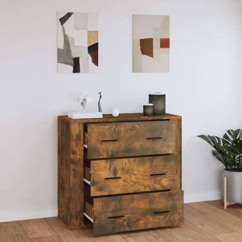 Komoda boja dimljenog hrasta 80x33x70 cm od konstruiranog drva - Dimljeni hrast 1 Cijena