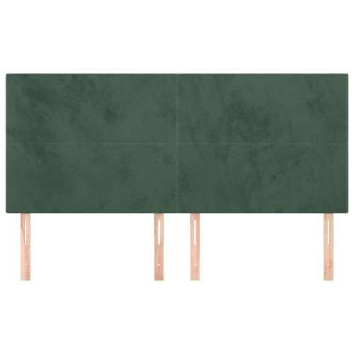 Uzglavlje 4 kom tamnozeleni 100x5x78/88 cm baršunasta - Tamnozelena 200 cm 1 Visoko Cijena