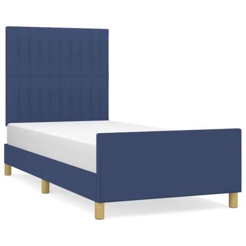 Okvir za krevet bez madraca plava 100x200cm od tkanine - Plava 100 x 200 cm Okomite pruge Cijena