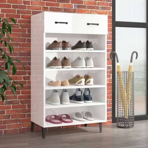 Ormarić za cipele sjajni bijeli 60x35x105 cm konstruirano drvo - Visoko sjajno bijela 1 Cijena