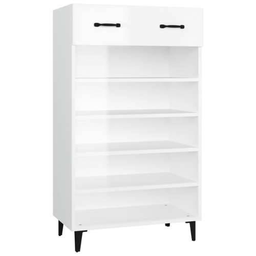 Ormarić za cipele sjajni bijeli 60x35x105 cm konstruirano drvo - Visoko sjajno bijela 1 Cijena