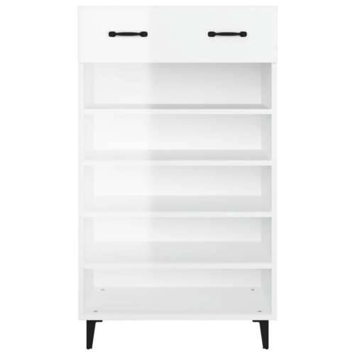 Ormarić za cipele sjajni bijeli 60x35x105 cm konstruirano drvo - Visoko sjajno bijela 1 Cijena