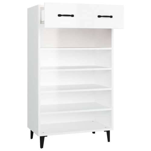 Ormarić za cipele sjajni bijeli 60x35x105 cm konstruirano drvo - Visoko sjajno bijela 1 Cijena