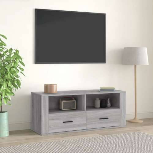 TV ormarić boja hrasta sonome 100x35x40 cm konstruirano drvo - Sivi hrast sonoma 1 Cijena