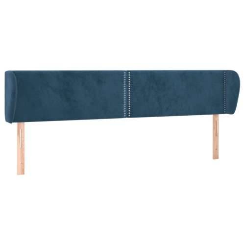 Uzglavlje s ušima tamnoplavo 183x23x78/88 cm baršunasto - Tamno plava 183 x 23 x 78/88 cm 1 Cijena