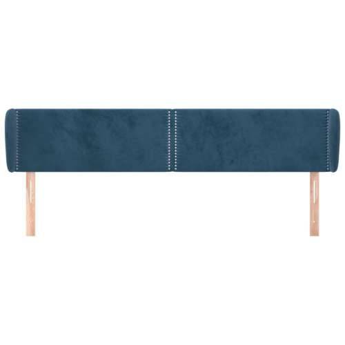 Uzglavlje s ušima tamnoplavo 183x23x78/88 cm baršunasto - Tamno plava 183 x 23 x 78/88 cm 1 Cijena